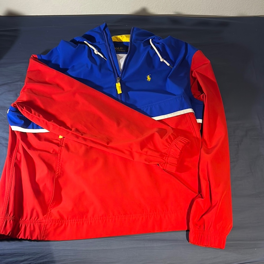Polo by Ralph Lauren Multicolor Quarter Zip Pull-Over Performance Windbreaker